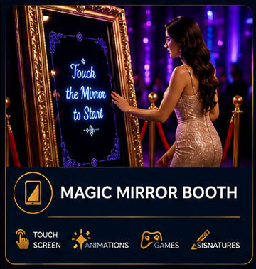 Magic Mirror setup styled for a Delaware event
